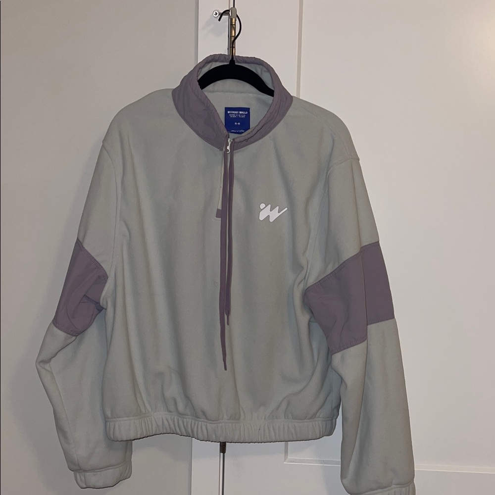 Urban Outfitters Gray and Purple Zip-Up Sweatshirt